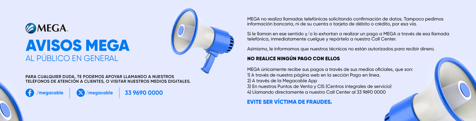 AVISOS MEGA - EVITA FREAUDES